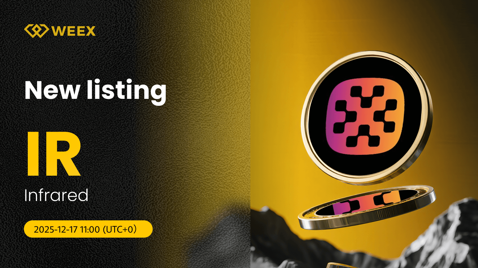 IR USDT Trading Live: Infrared (IR) Coin Listed on WEEX Spot